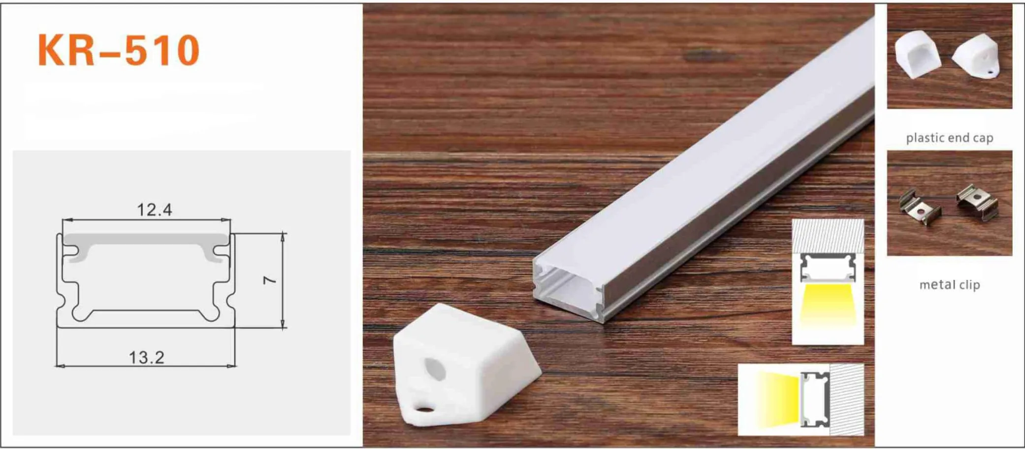 Thanh nhôm định hình led KR-510