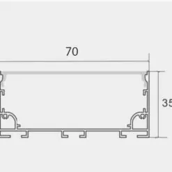 Alternative view of Thanh nhôm định hình LED KR-7035M