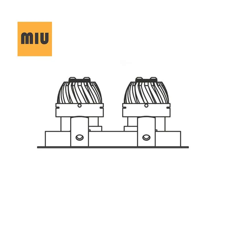 Cấu tạo đèn led âm trần đôi