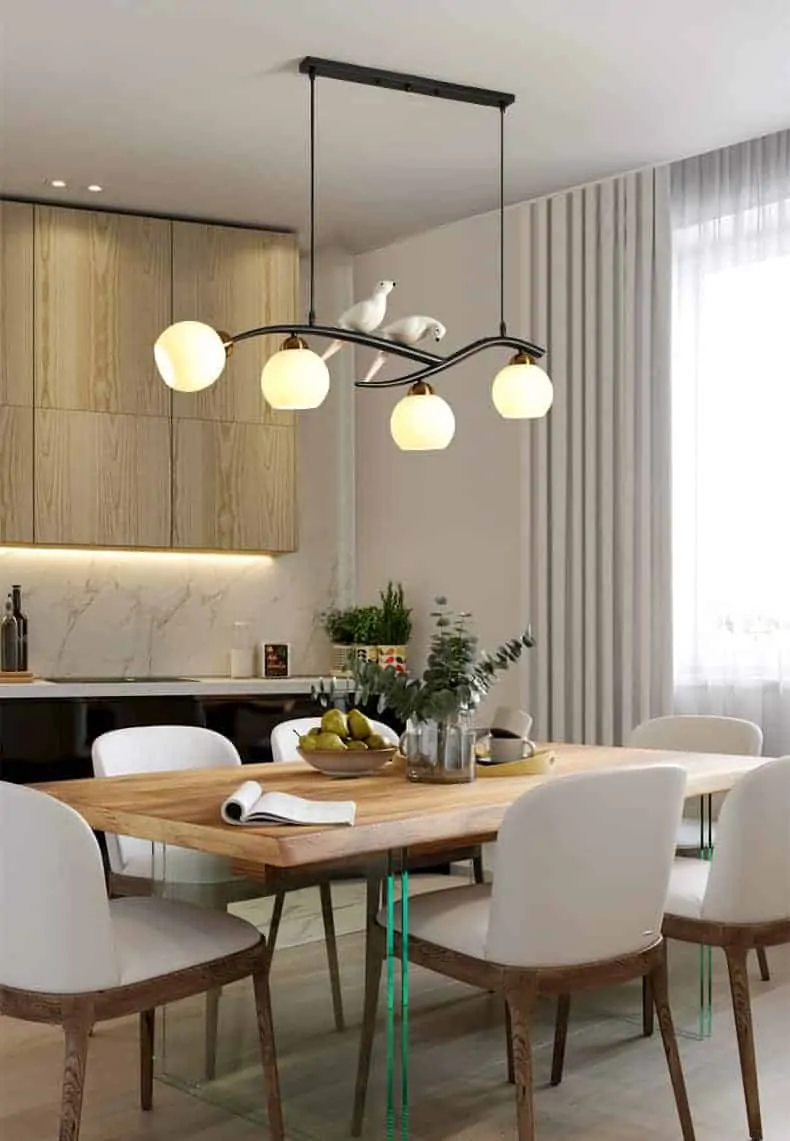Đèn thả bàn ăn phong cách bắc âu hiện đại