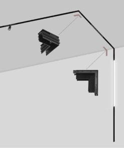 Nối góc vuông hệ đèn ray nam châm