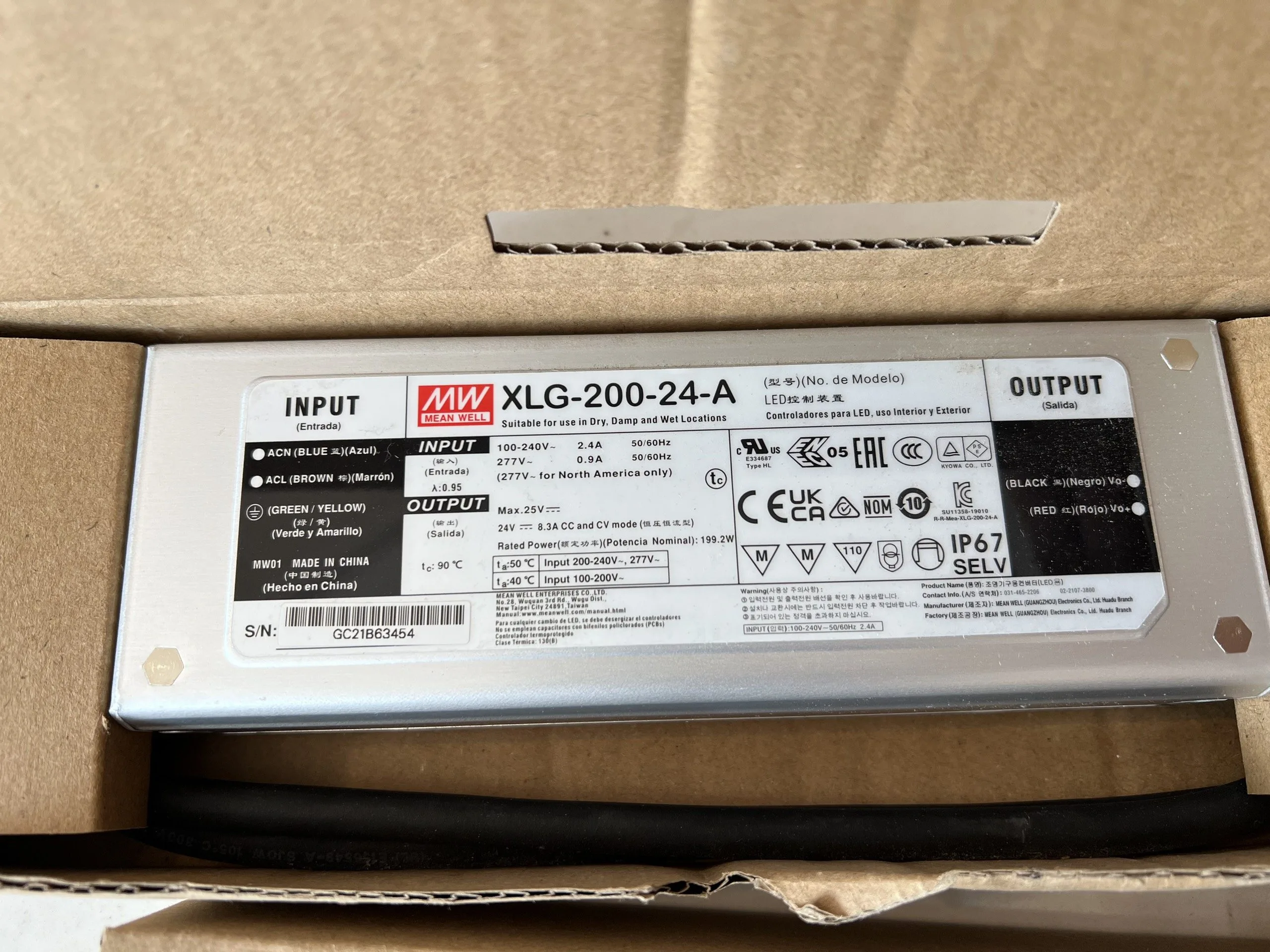 nguồn meanwell 24V IP67 / Nguồn led ngoài trời / Nguồn đèn led 24V