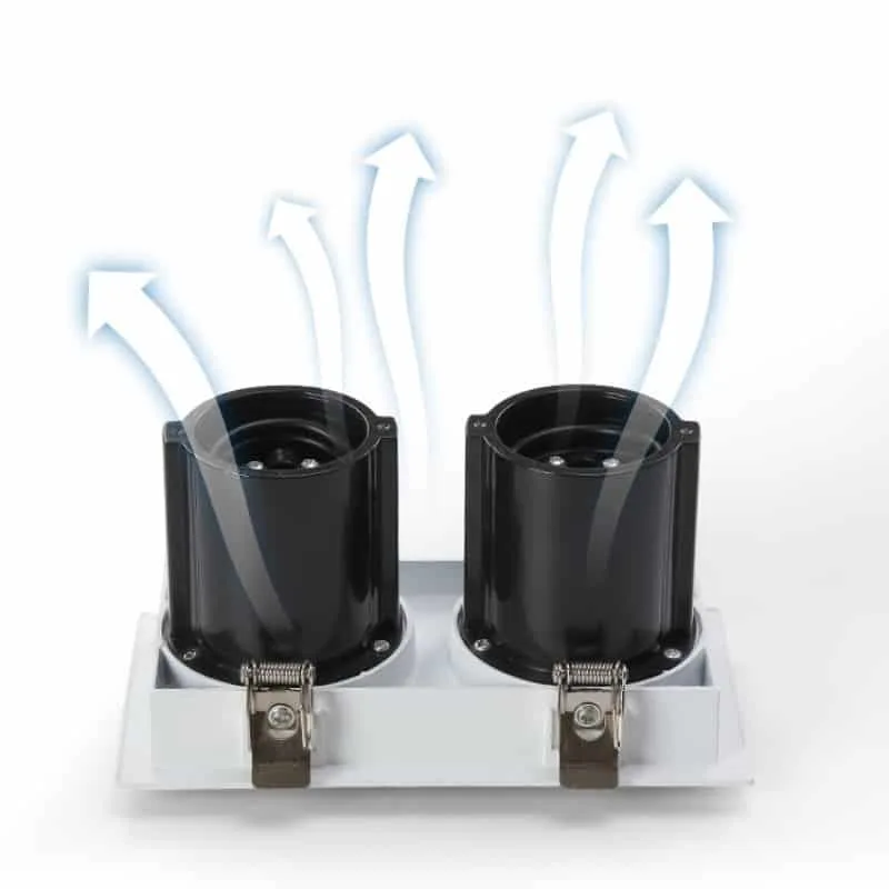 Đèn led âm trần đôi chiếu điểm chỉnh hướng góc rộng MIUVDTTPL - Ảnh 6