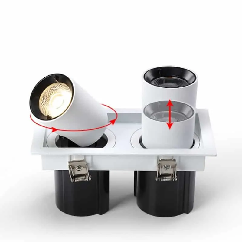 Đèn led âm trần đôi chiếu điểm chỉnh hướng góc rộng MIUVDTTPL - Ảnh 4
