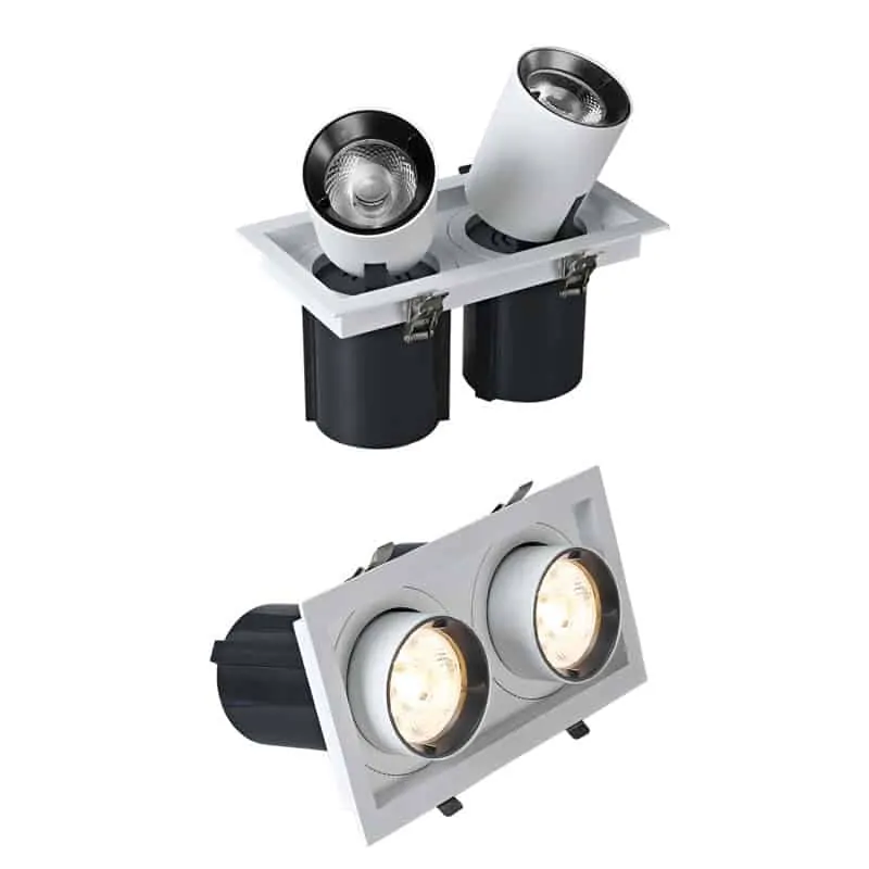 Đèn led âm trần đôi chiếu điểm chỉnh hướng góc rộng MIUVDTTPL - Ảnh 3