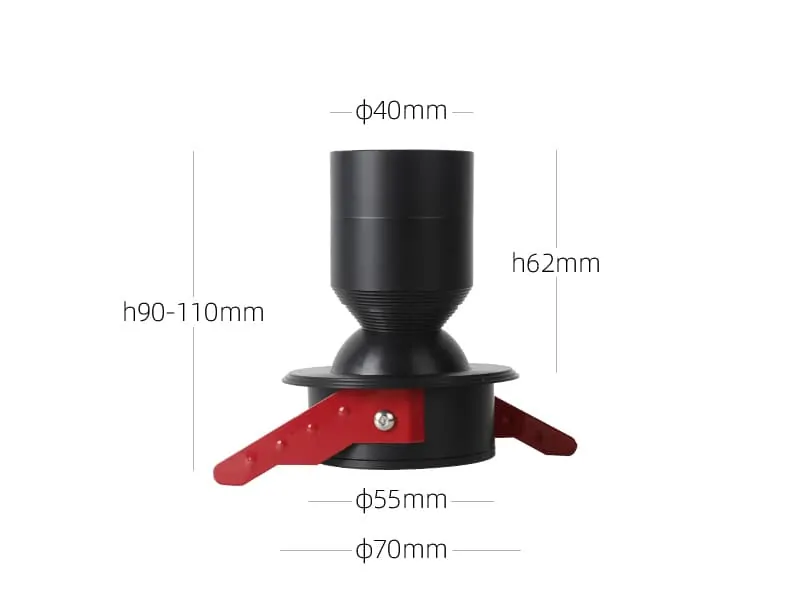 Đèn LED âm trần rọi zoom 15-60° xoay 360° - Ảnh 2