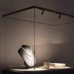 Đèn thanh ray nam châm mini cho tủ đá quý