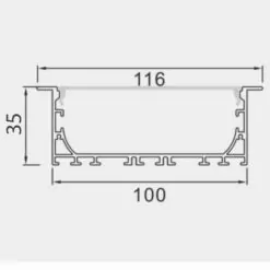 Thanh nhôm đèn led định hình KR-10040A