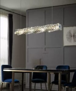 Đèn thả đảo bếp pha lê phong cách đơn giản