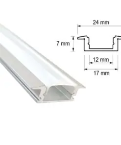 Thanh nhôm đèn led âm tủ 508