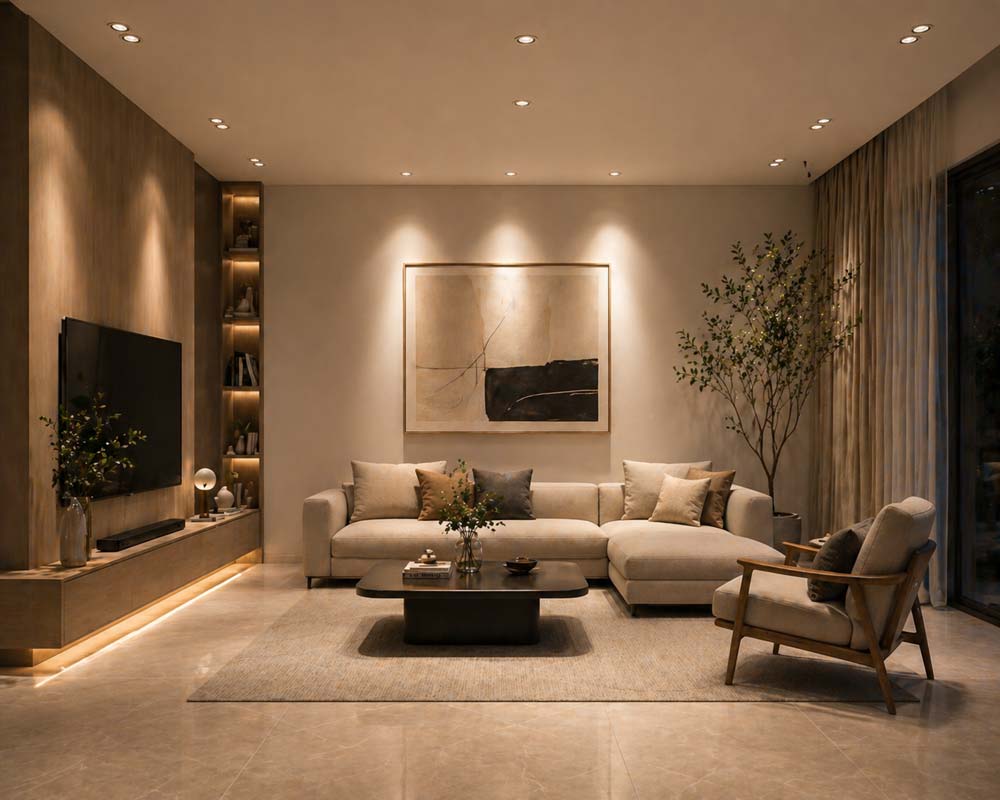 Đèn spotlight phòng khách