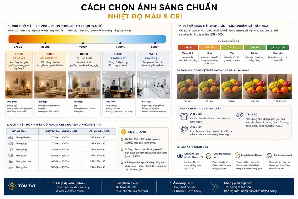 sơ đồ bố trí đèn và lựa chọn ánh sáng chuẩn cho phòng khách, phòng làm việc, showroom, bếp, phòng ngủ... giúp không gian tinh tế và cao cấp hơn
