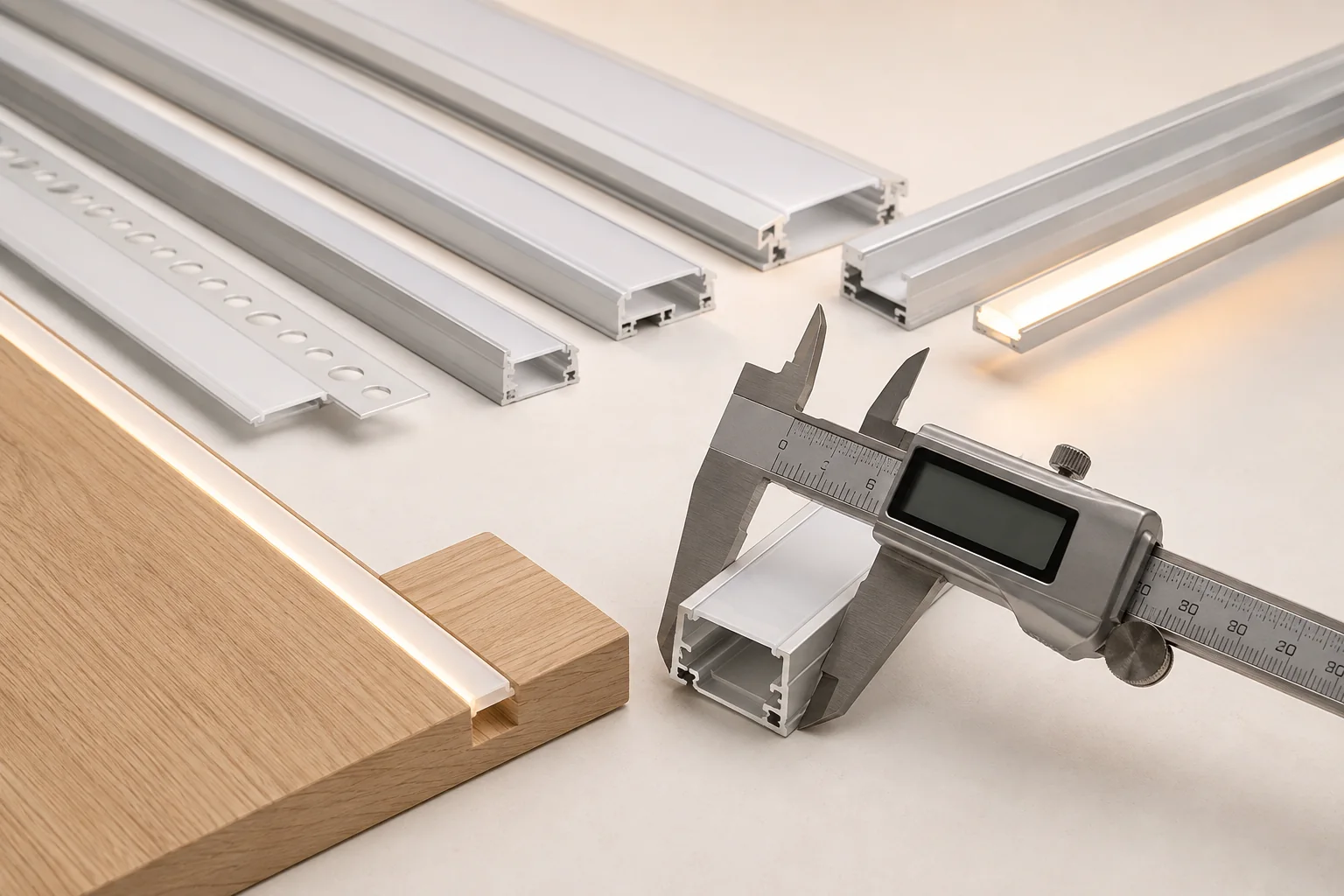 Bảng tra kích thước và rãnh khoét thanh nhôm LED