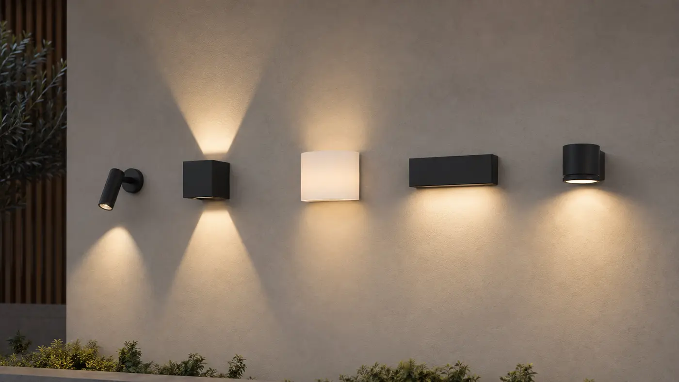 Các loại đèn tường LED gắn nổi và hiệu ứng ánh sáng