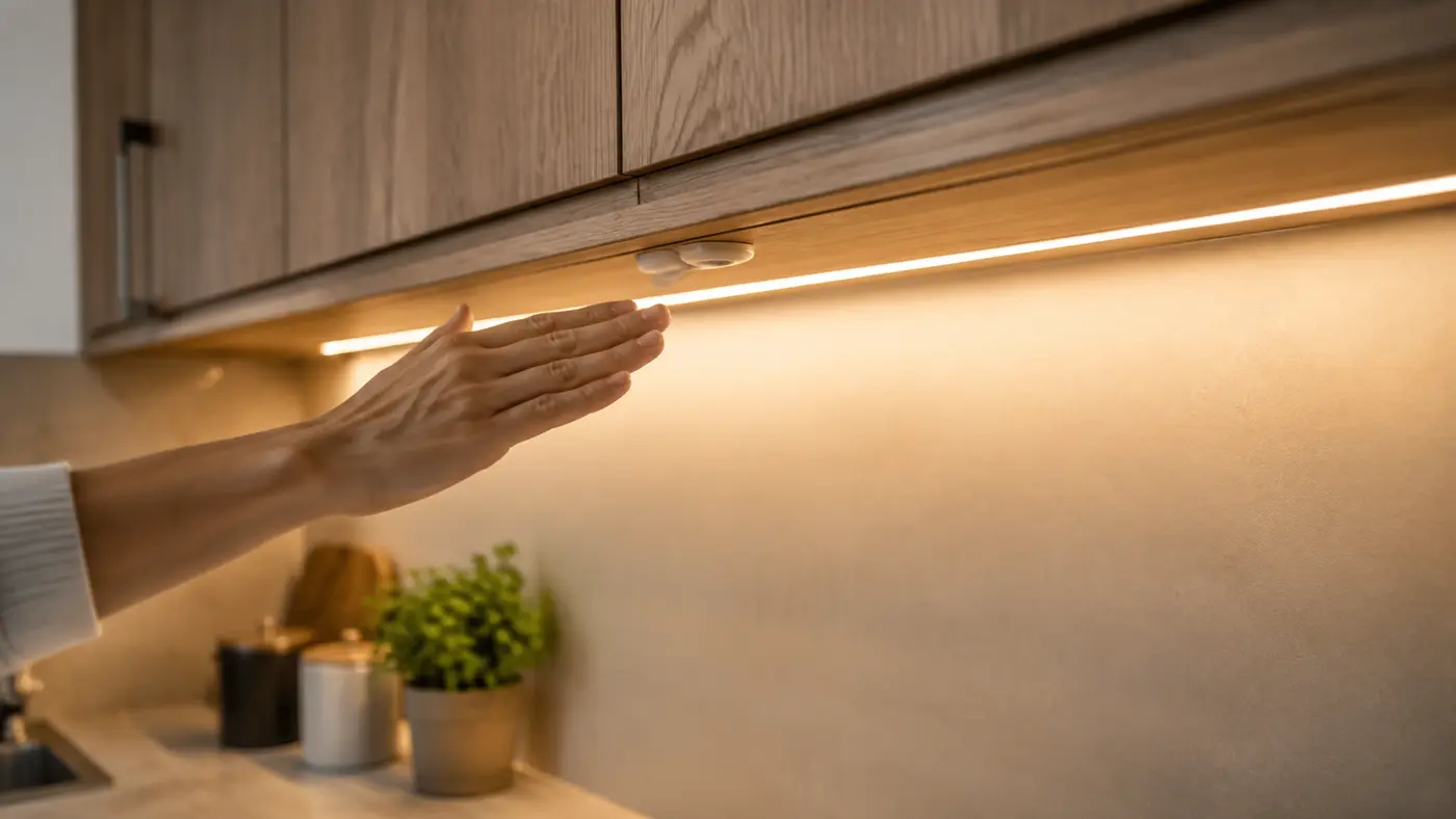 Cảm biến vẫy tay bật đèn LED dưới tủ bếp