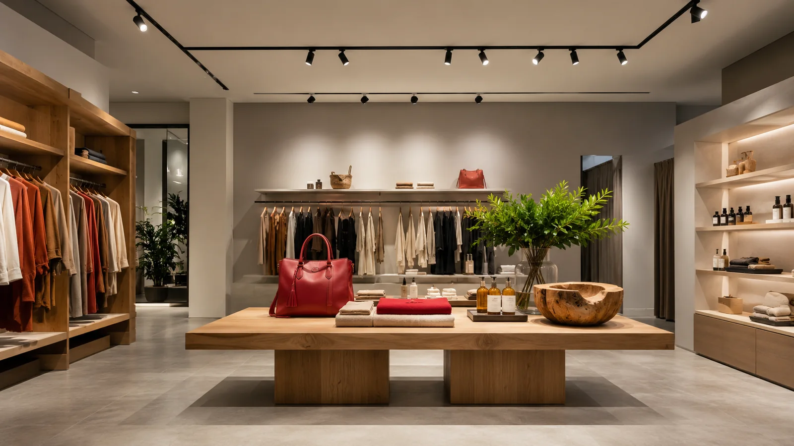 Showroom sử dụng đèn chiếu điểm để thể hiện màu sắc sản phẩm trung thực