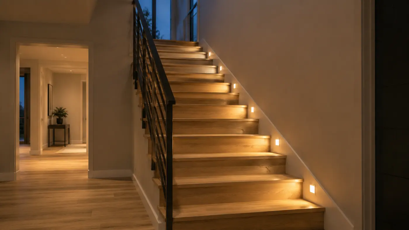 Đèn âm tường LED chiếu sáng cầu thang nhà ở