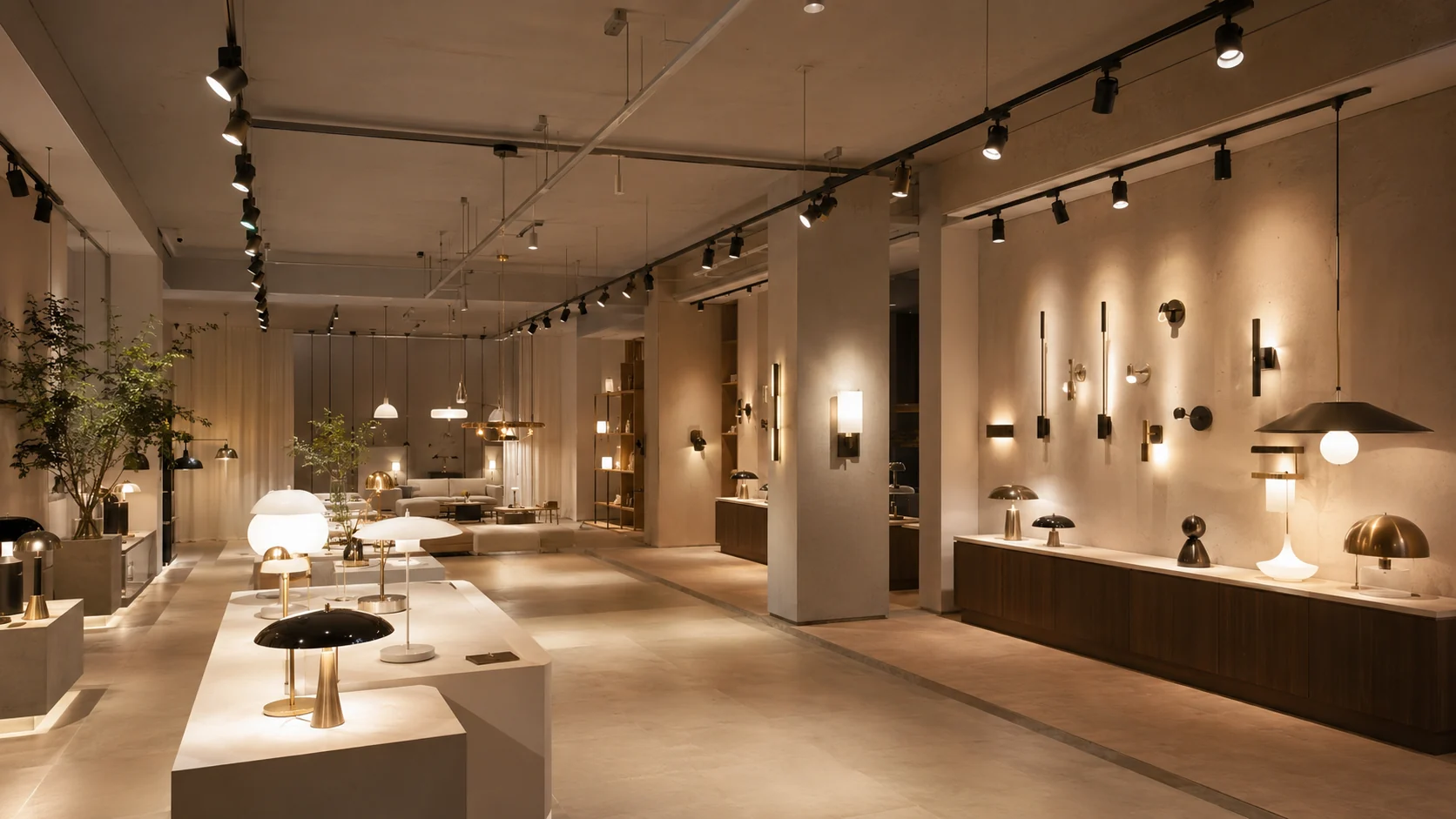Đèn chiếu điểm cho showroom có trần cao 4,2 mét