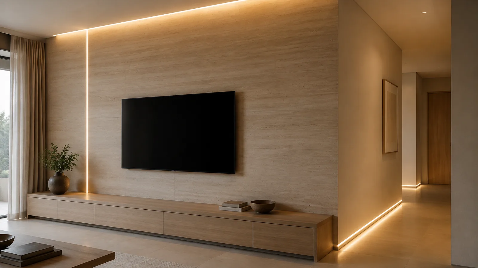 Đường sáng LED vách tường và chân tường