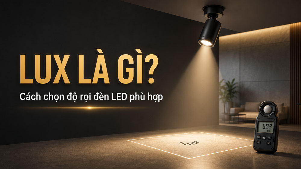 Lux là gì? Cách chọn độ rọi đèn LED phù hợp