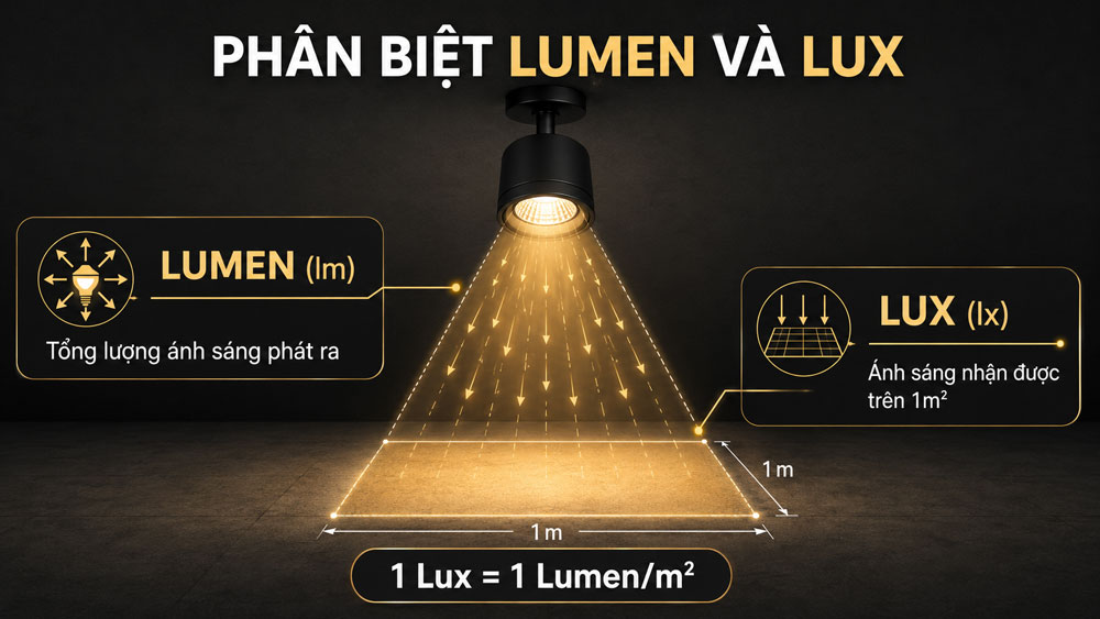 Phân biệt Lumen và Watt khi lựa chọn đèn LED