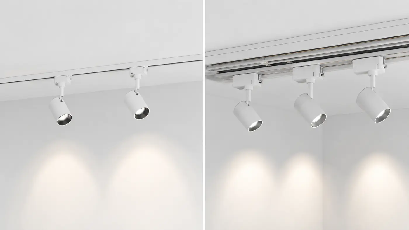 So sánh hệ thanh ray đèn LED 1 mạch và nhiều mạch
